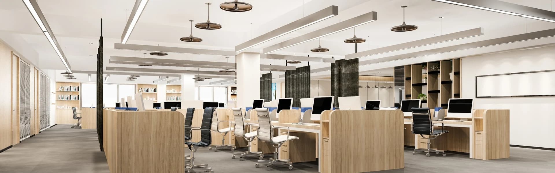 Commercial pest controller treating a business premises for fleas Commercial pest controller treating a business premises for fleas