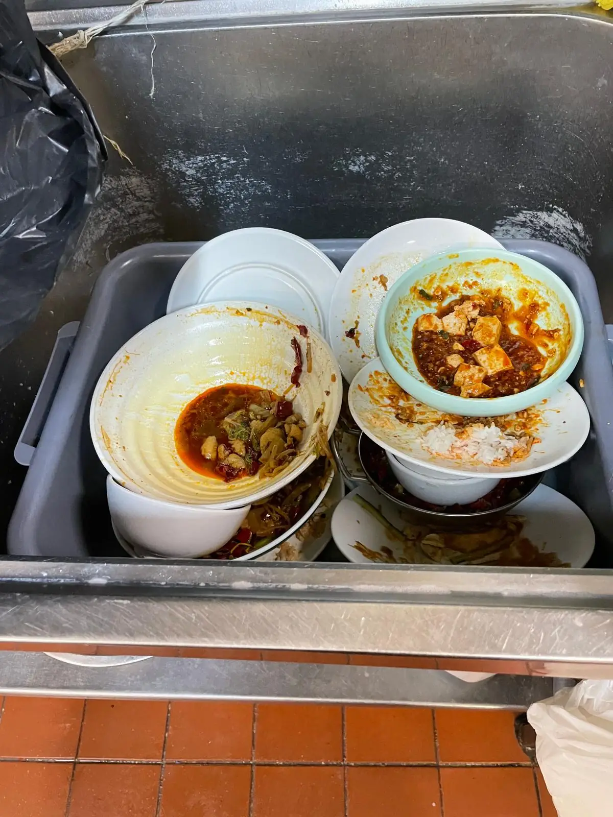 Overflowing commercial bins with food waste that attracts rats to business premises Overflowing commercial bins with food waste that attracts rats to business premises