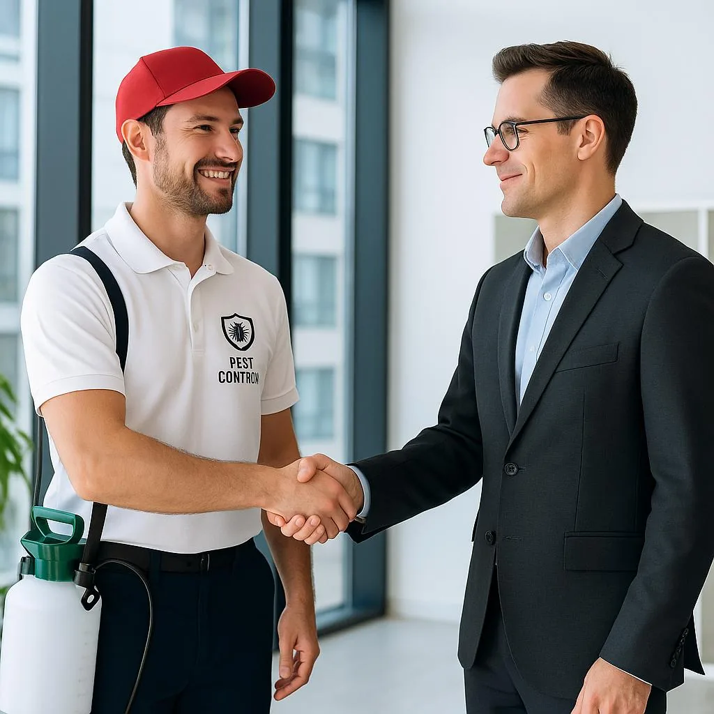 Professional pest controller called to deal with signs of mice in a property Professional pest controller called to deal with signs of mice in a property